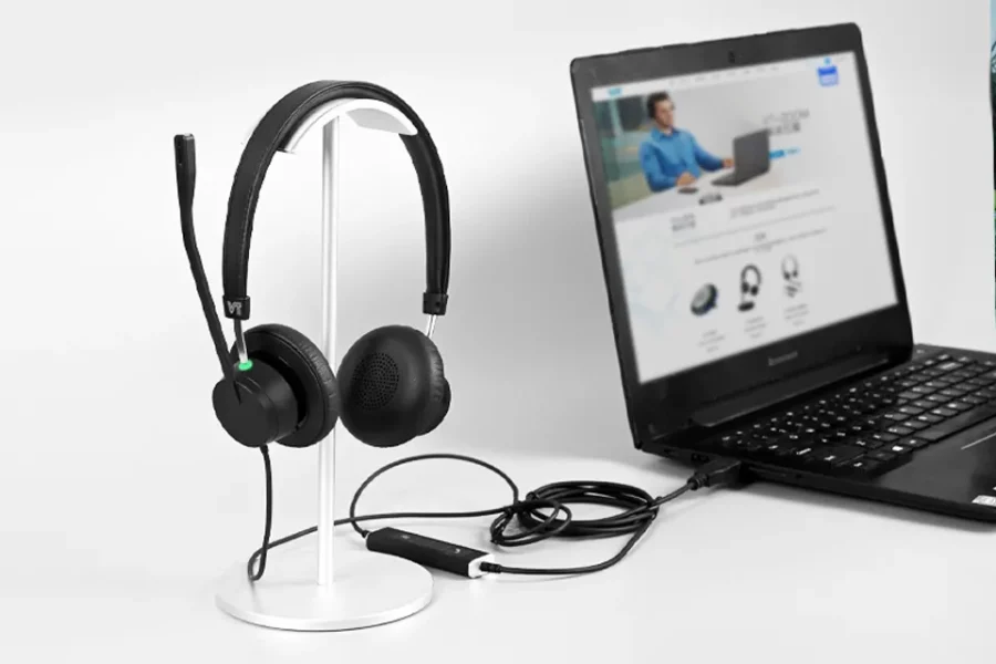 VT Duo X140 Stereo Headset with ENC & Busylight